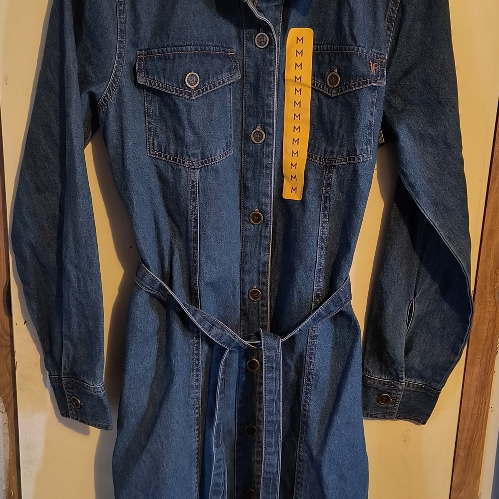 Denim Belted Dress